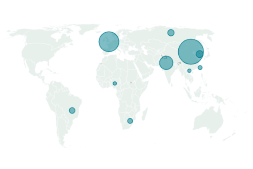 The map shows the exodus of Chinese millionaires